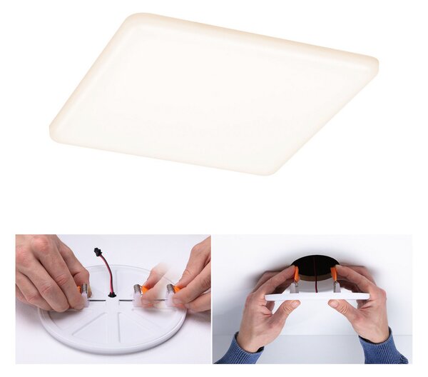 Paulmann panou LED Veluna 3000K unghiular 18,5 cm, Alb, Camera de zi / sufragerie, Plastic, Modern
