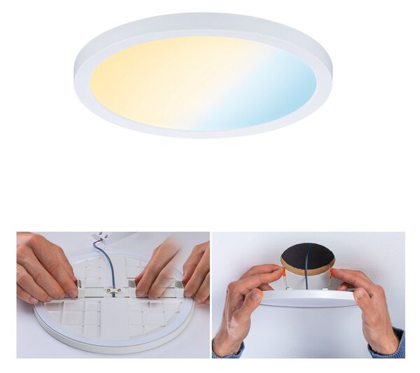 Paulmann panou Areo ZigBee CCT rotund alb 17,5cm, reglabil, Alb, Camera de zi / sufragerie, Plastic, Modern
