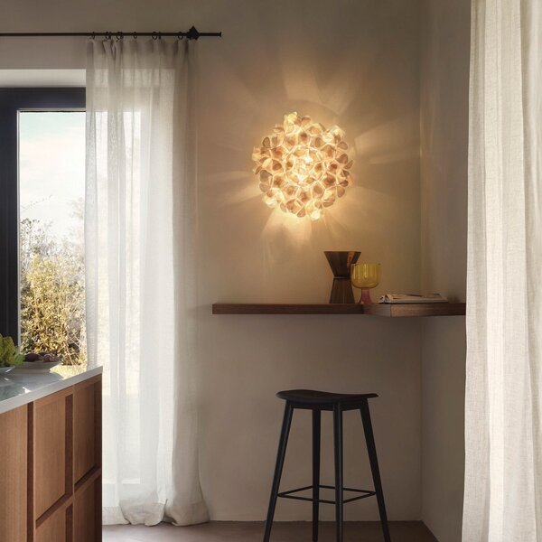 Lampă de perete Slamp, Clizia Mama Non Mama, reglabil, Auriu / Alamă, Camera de zi, Plastic, Design