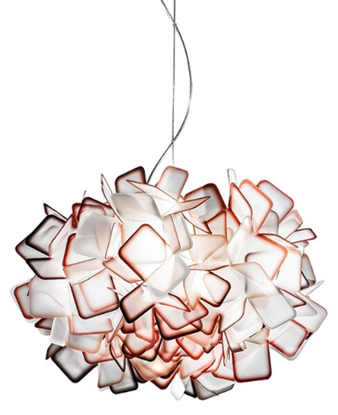 Lustră Pendul Slamp, CLIZIA, reglabil, Portocaliu, Camera de zi, Plastic, Design