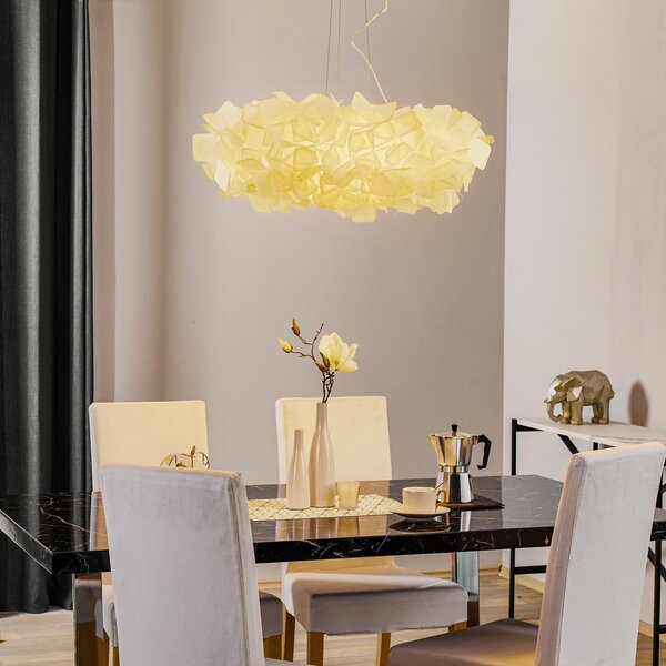 Lustră Pendul Slamp, Clizia, reglabil, Alb, Camera de zi, Plastic, Design