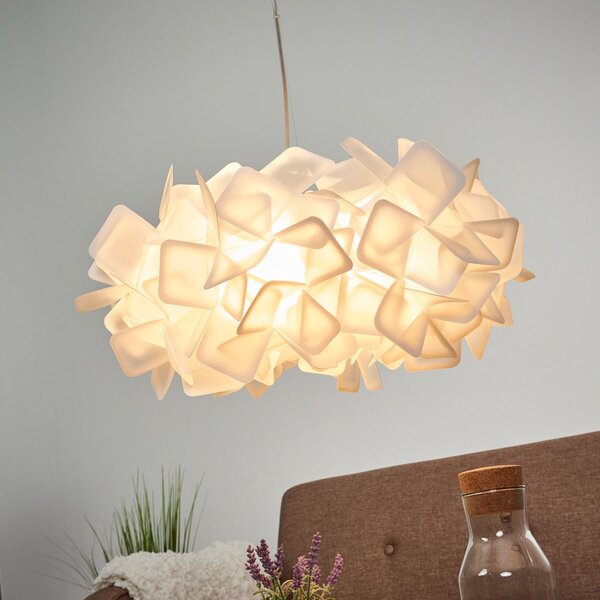 Lustră Pendul Slamp, CLIZIA, reglabil, Alb, Camera de zi, Plastic, Design
