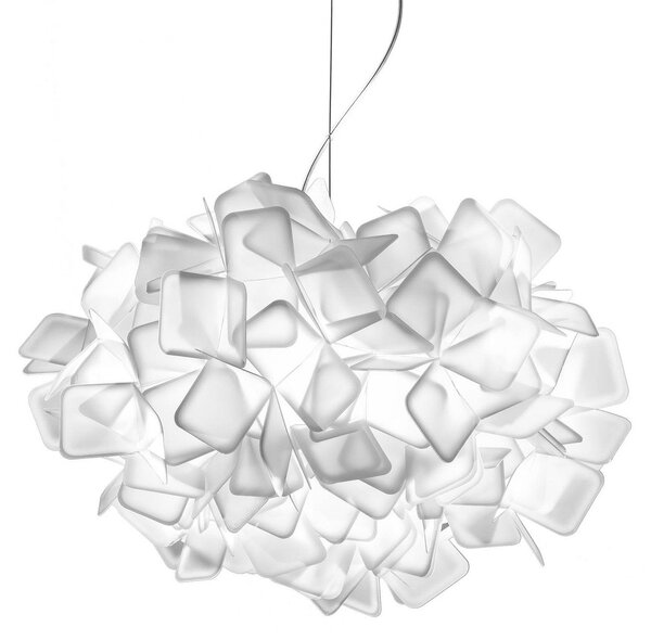Lustră Pendul Slamp, CLIZIA, reglabil, Alb, Camera de zi, Plastic, Design