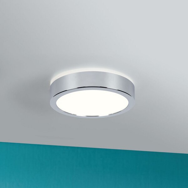 Paulmann Aviar plafonieră LED Ø 22cm crom 4000K, reglabil, Metalic, Baie, Plastic, Modern