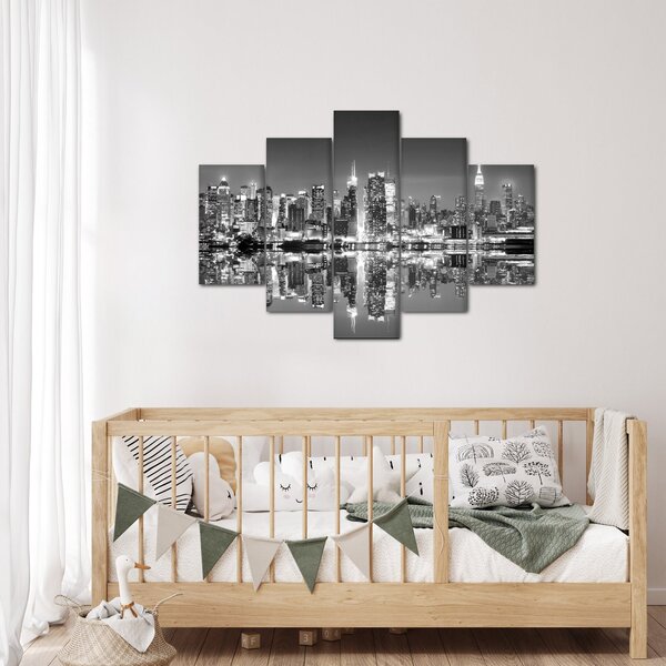 Tablou - New York, alb-negru (150x105 cm)