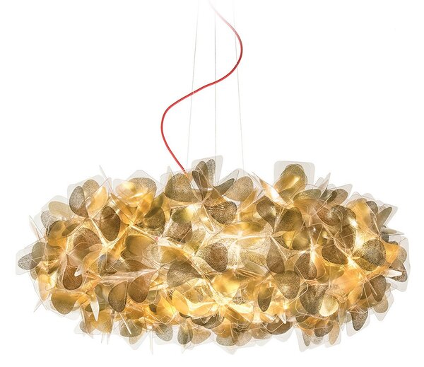 Lustră Pendul Slamp, Clizia Mama Non Mama, reglabil, Auriu / Alamă, Camera de zi, Plastic, Design