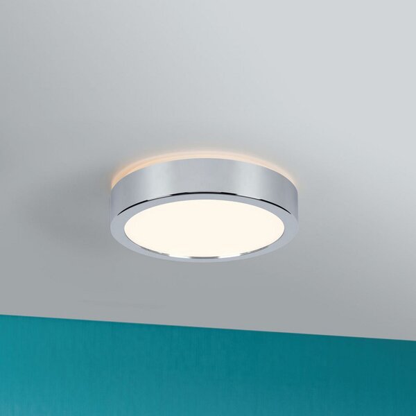 Paulmann Aviar plafonieră LED Ø 22cm crom 3000K, reglabil, Metalic, Baie, Plastic, Modern