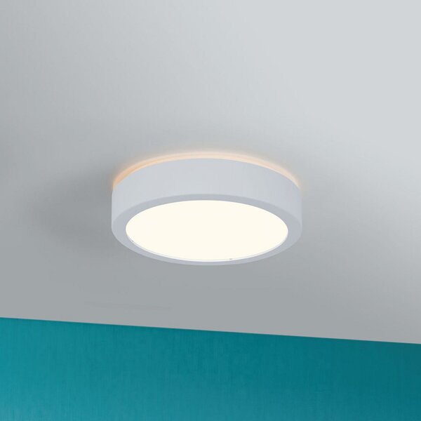 Paulmann Aviar plafonieră LED Ø 22cm alb 3000K, reglabil, Alb, Baie, Plastic, Modern