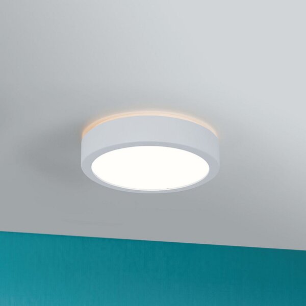 Paulmann Aviar plafonieră LED Ø 22cm alb 4000K, reglabil, Alb, Baie, Plastic, Modern