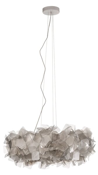 Lustră Pendul Slamp, Clizia, reglabil, Gri, Camera de zi, Plastic, Design