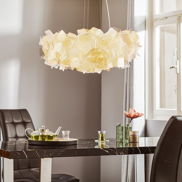 Lustră Pendul Slamp, Clizia, reglabil, Gri, Camera de zi, Plastic, Design