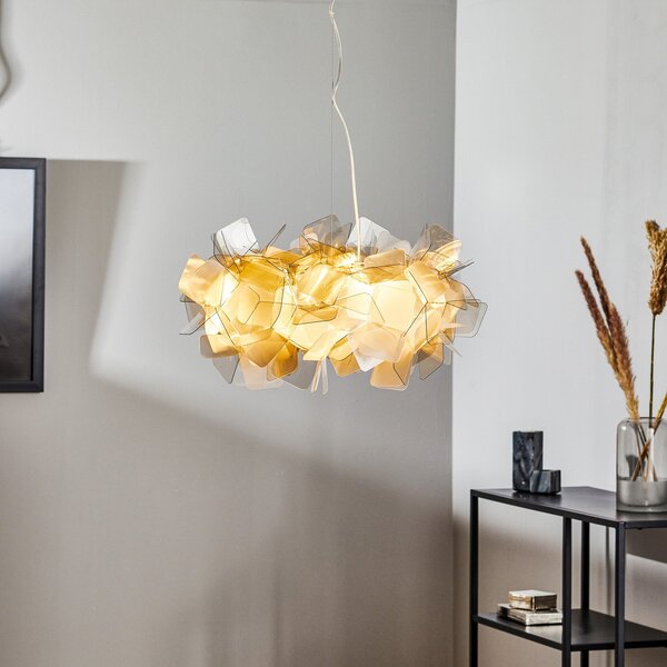 Lustră Pendul Slamp, CLIZIA, reglabil, Gri, Camera de zi, Plastic, Design
