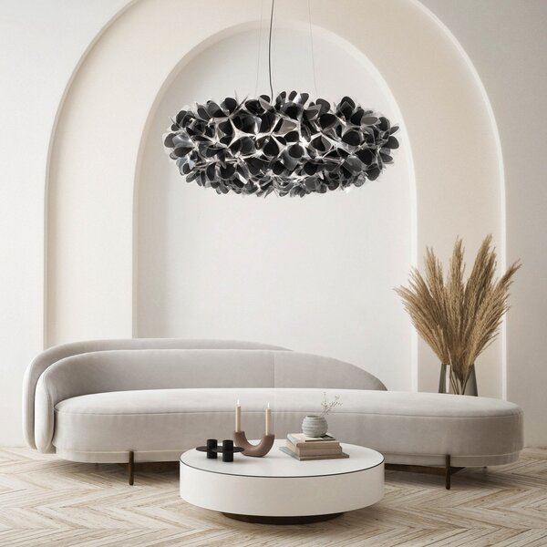 Lustră Pendul Slamp, Clizia Mama Non Mama, reglabil, Negru, Camera de zi, Plastic, Design