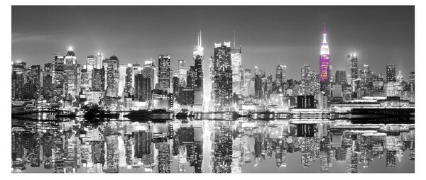 Tablou - New York și zgârie-norii mov (120x50 cm)