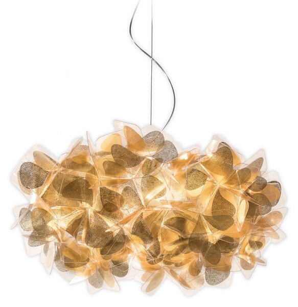 Lustră Pendul Slamp, Clizia Mama Non Mama, reglabil, Auriu / Alamă, Camera de zi, Plastic, Design