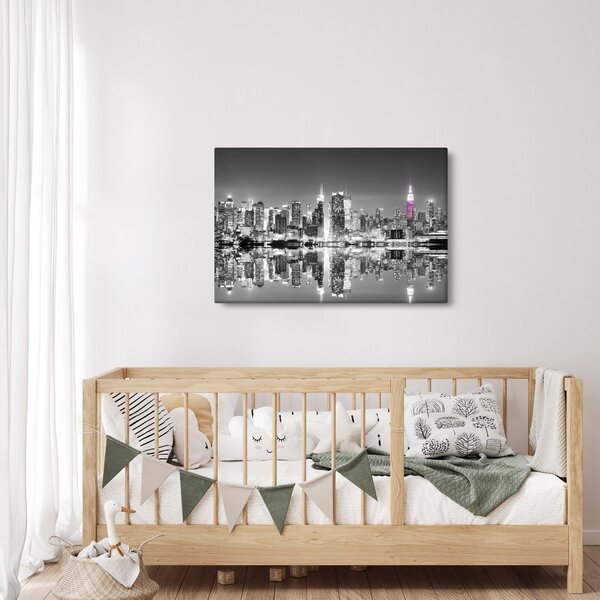 Tablou - New York și zgârie-norii mov (90x60 cm)