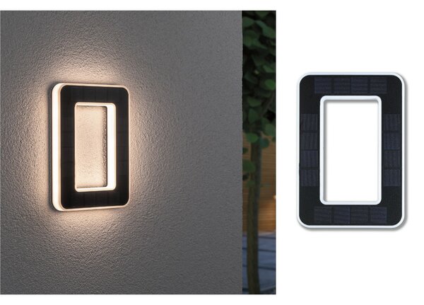 Paulmann număr LED solar de casă 0, Negru, Plastic, Modern