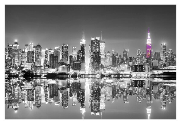 Tablou - New York și zgârie-norii mov (90x60 cm)