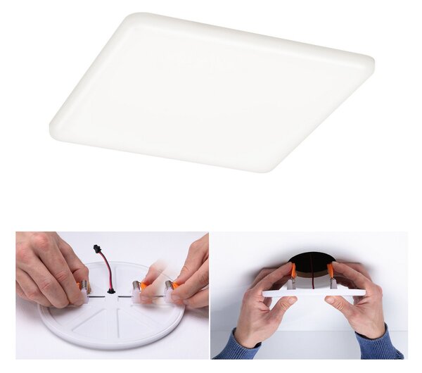 Paulmann Veluna lampă LED încastr. 4000K 18,5x18,5, Alb, Camera de zi / sufragerie, Plastic, Modern