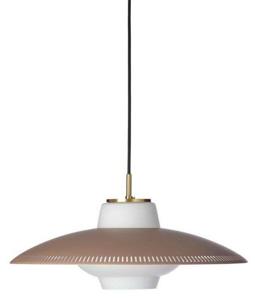 Lustră Pendul Warm Nordic, Opal Shade, reglabil, Maro / Rugină, Sala de mese, Metal, Scandinavă