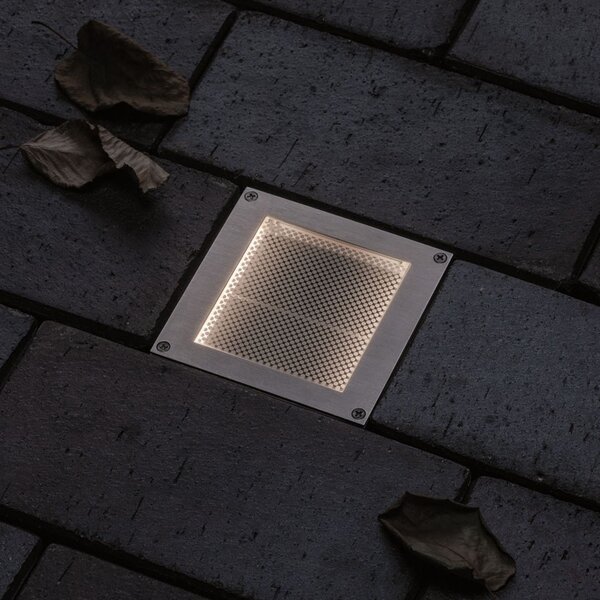Paulmann Brick lampă LED încastrată sol, 10x10cm, Gri, Metal, Modern, Luminile încastrate unghiulare