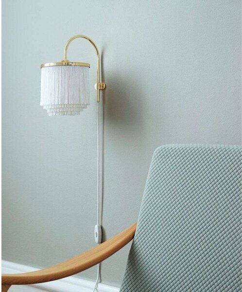 Lampă de perete Warm Nordic, Fringe, Bej, Camera de zi, Metal, Vintage