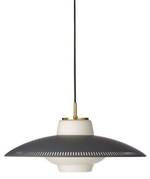 Lustră Pendul Warm Nordic, Opal Shade, reglabil, Gri, Sala de mese, Metal, Scandinavă