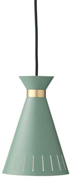 Lustră Pendul Warm Nordic, Cone, reglabil, Verde, Sala de mese, Metal, Vintage
