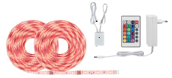 Paulmann SimpLED set benzi, 28 W, RGB, 10 m, reglabil, Alb, Camera de zi / sufragerie, Plastic, Modern