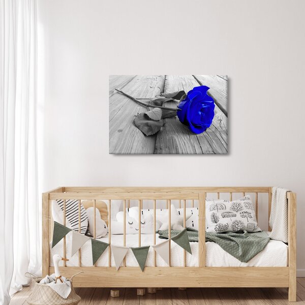 Tablou - Trandafir albastru (90x60 cm)