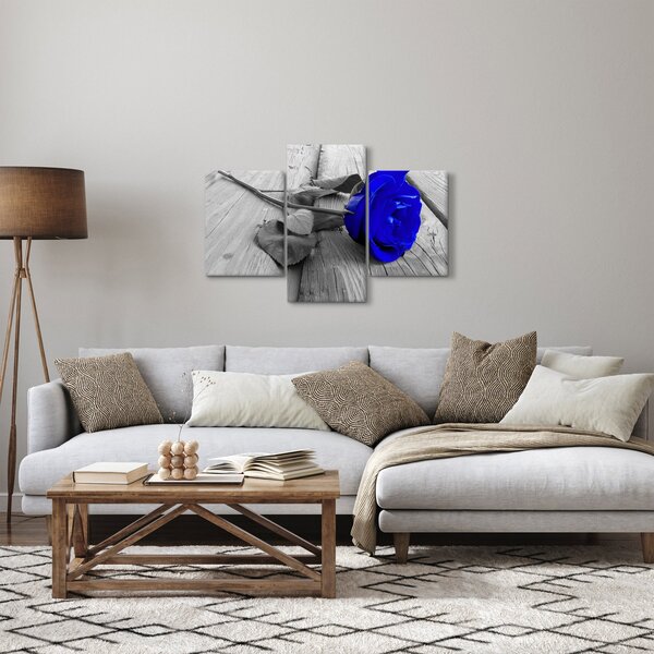 Tablou - Trandafir albastru (90x60 cm)