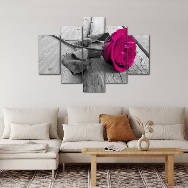 Tablou - Trandafir roz (150x105 cm)