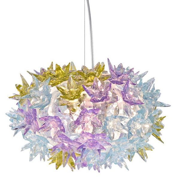Lustră Pendul Kartell, Bloom S2, Violet, Camera de zi, Plastic, Design