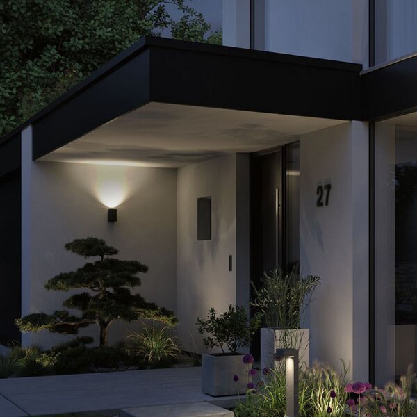 Paulmann Concrea aplică LED exterior, cilindrică, Gri, Beton, Modern
