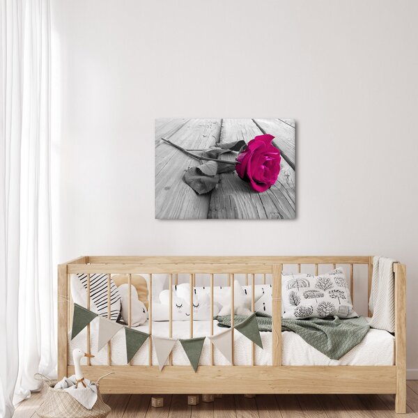 Tablou - Trandafir roz (70x50 cm)