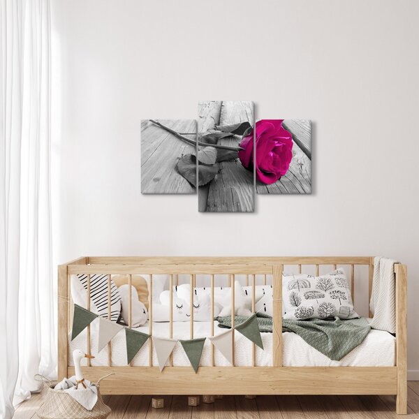 Tablou - Trandafir roz (90x60 cm)