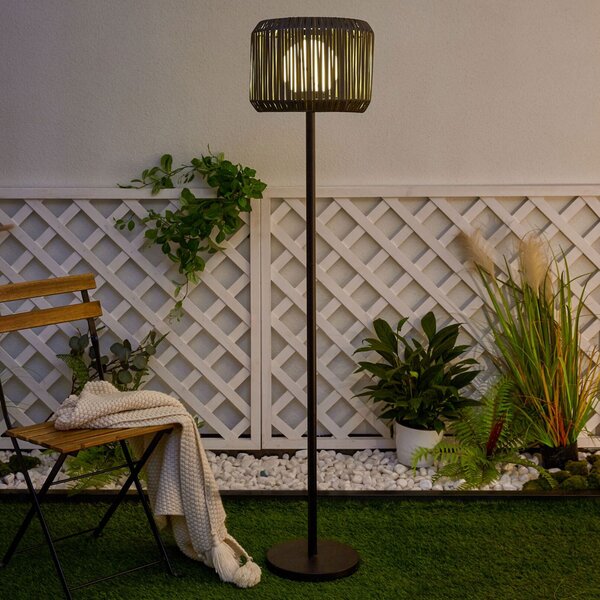 Pauleen Sunshine Elegance lampă LED solară picior, Negru, Plastic, Modern, Umbrelă în picioare