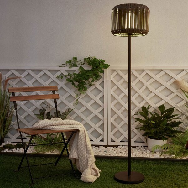 Pauleen Sunshine Elegance lampă LED solară picior, Negru, Plastic, Modern, Umbrelă în picioare