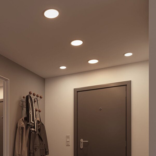 Paulmann Areo Panel 3stepdim rotun 840 crom 17,5cm, reglabil, Gri, Camera de zi / sufragerie, Plastic, Modern