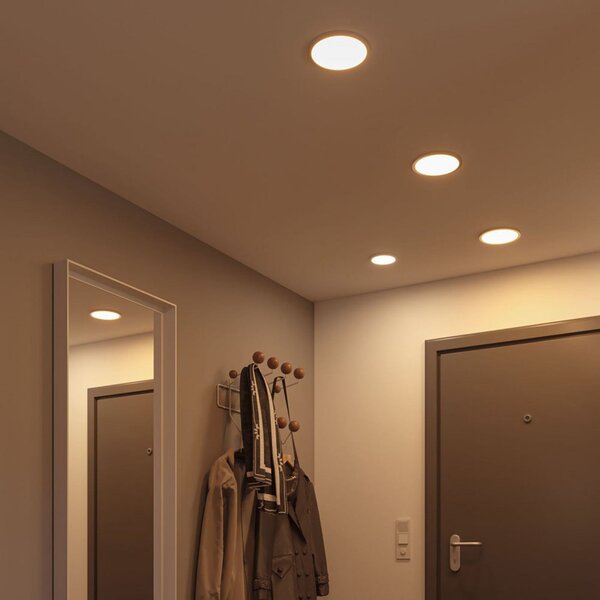 Paulmann Areo Panel 3stepdim rotun 840 crom 17,5cm, reglabil, Gri, Camera de zi / sufragerie, Plastic, Modern