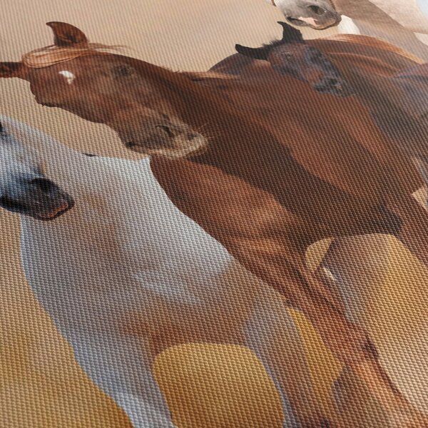 Tablou - Herghelie de cai (cu ceas) (90x30 cm)