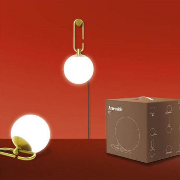 Lampă de masă Artemide, Auriu / Alamă, Camera de zi, Metal