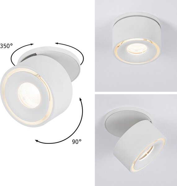 Paulmann Spircle lampă LED încastrată alb mat, Alb, Camera de zi / sufragerie, Metal, Modern, Corpuri de iluminat încastrate rotunde