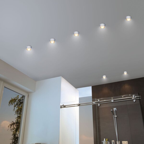 Paulmann Gil LED încastrat alb mat / auriu, reglabil, Alb, Baie, Metal, Modern, Corpuri de iluminat încastrate rotunde