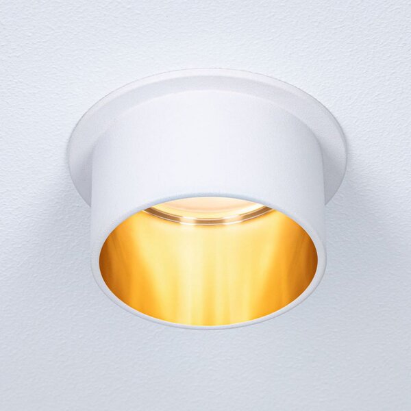 Paulmann Gil LED încastrat alb mat / auriu, reglabil, Alb, Baie, Metal, Modern, Corpuri de iluminat încastrate rotunde