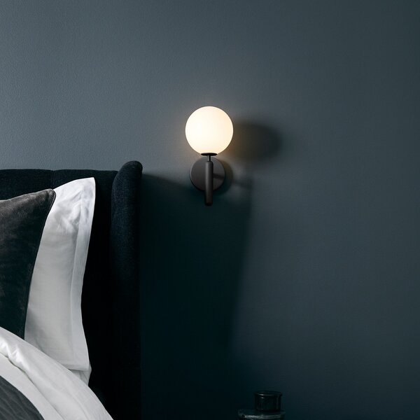 Lampă de perete Nuura Aps, Miira Wall, reglabil, Negru, Camera de zi, Metal, Design