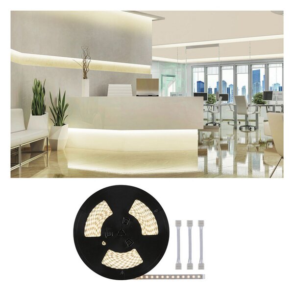Paulmann MaxLED 500 LED bandă IP20, 20m alb cald, Gri, Camera de zi / sufragerie, Plastic