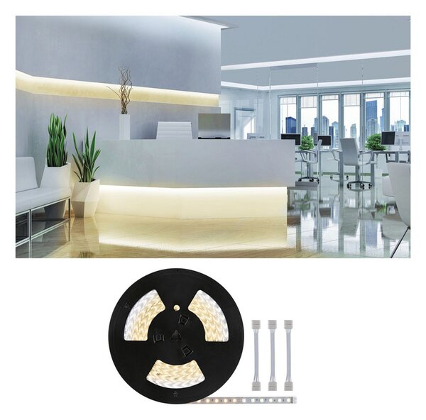 Paulmann MaxLED 500 bandă IP20, 20m alb tunabil, Gri, Camera de zi / sufragerie, Plastic