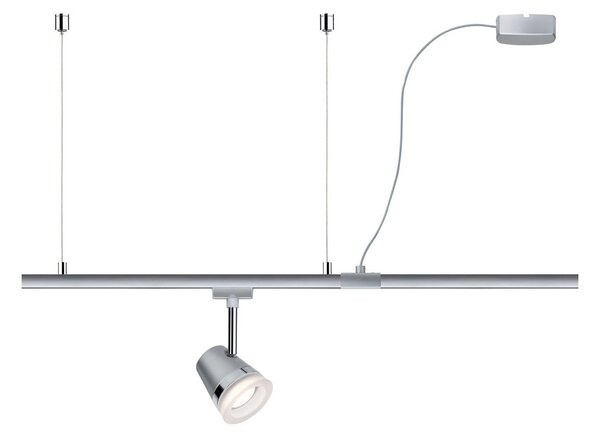 Paulmann URail alimentator de cablu, crom mat, 2 m, reglabil, Gri, Plastic