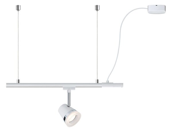Paulmann URail alimentator de cablu, alb mat, 2 m, reglabil, Alb, Plastic